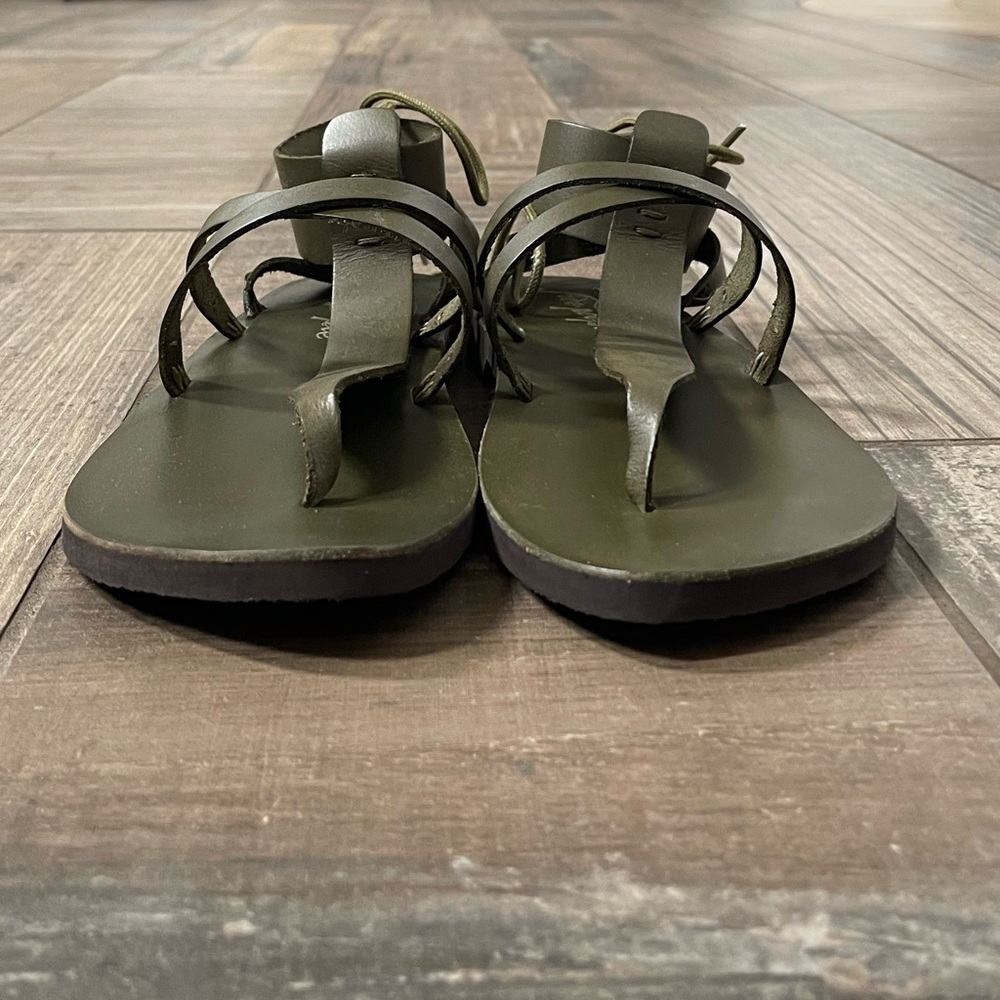 Free People Vacation Day Wrap Sandals in khaki - Picture 4 of 8